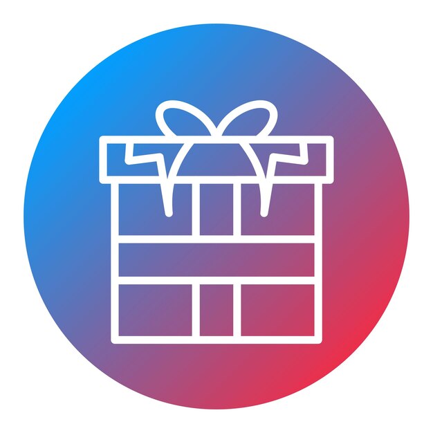 Imagen vectorial del ícono del regalo envuelto Se puede usar para el Carnaval