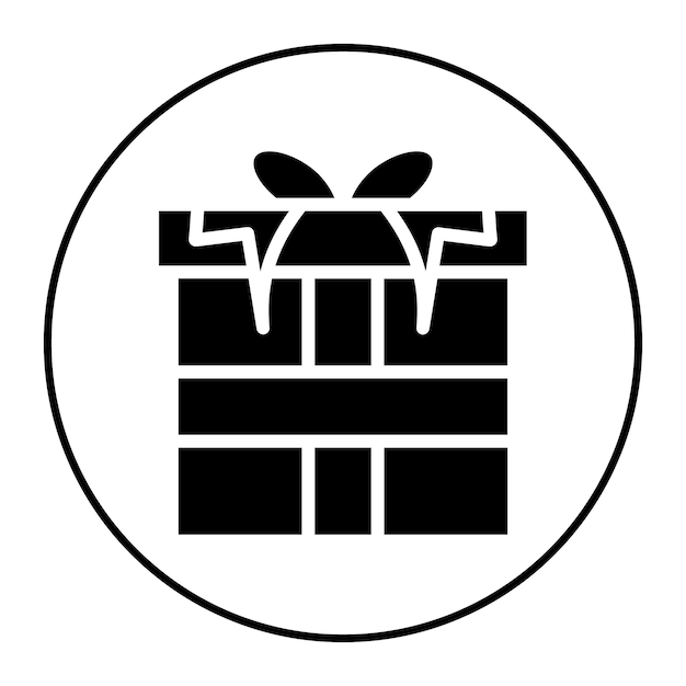 Imagen vectorial del ícono del regalo envuelto Se puede usar para el Carnaval