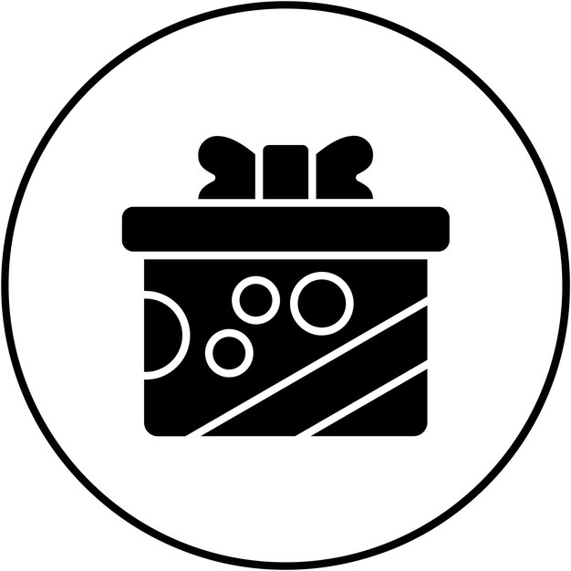 Imagen vectorial del icono del regalo Se puede usar para el Cyber Lunes