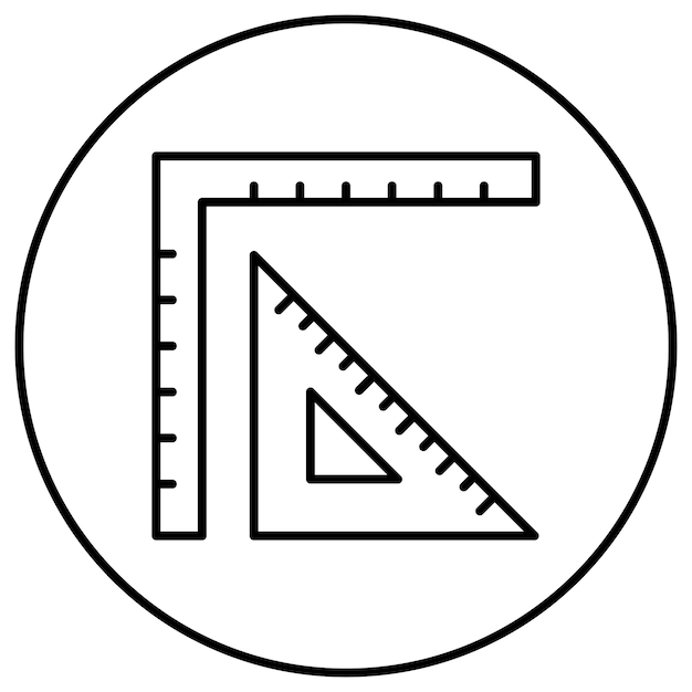 Imagen vectorial del icono de la regla Se puede usar para coser