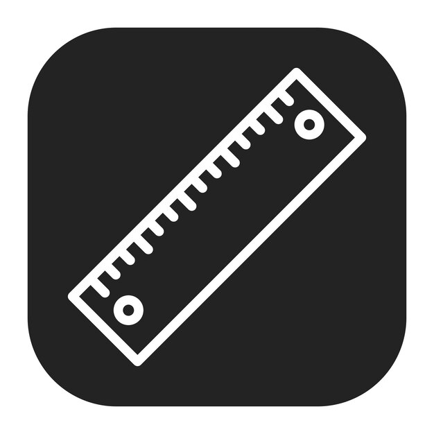 Imagen vectorial del icono de la regla Se puede utilizar para la artesanía