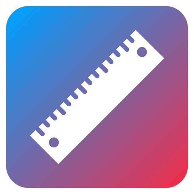 Imagen vectorial del icono de la regla Se puede utilizar para la artesanía