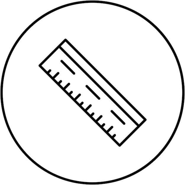 Imagen vectorial del icono de la regla Se puede utilizar para las herramientas