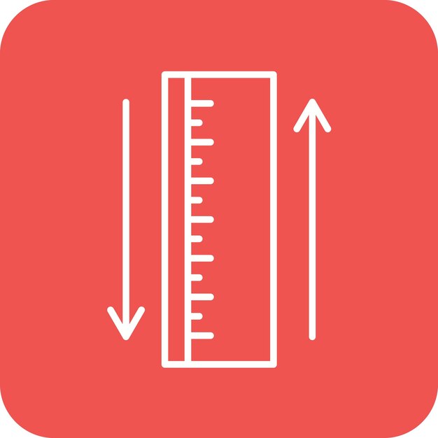 Imagen vectorial del icono de la regla Se puede utilizar para mejoras en el hogar