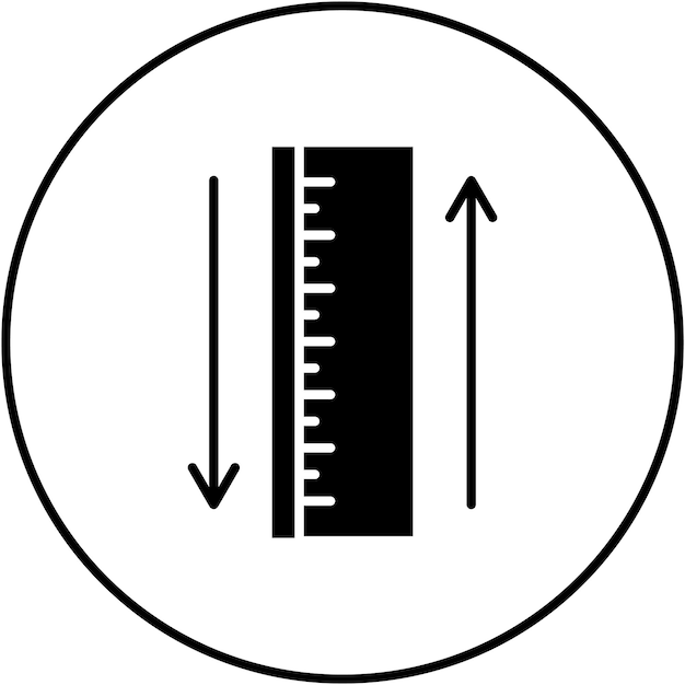 Imagen vectorial del icono de la regla Se puede utilizar para mejoras en el hogar