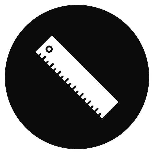 Imagen vectorial del icono de la regla Se puede utilizar para la papelería de la oficina