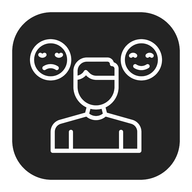 Imagen vectorial del icono de regulación emocional Se puede usar para el TDAH