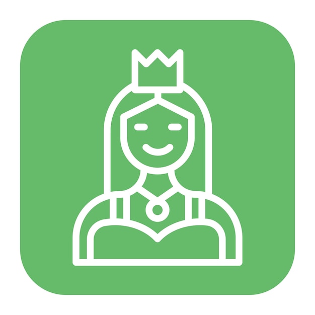 Imagen vectorial del icono de la reina Se puede usar para Fairytale