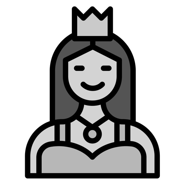 Imagen vectorial del icono de la reina Se puede usar para Fairytale