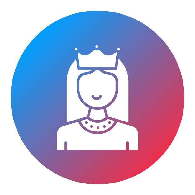 La imagen vectorial del icono de la reina se puede utilizar para los humanos
