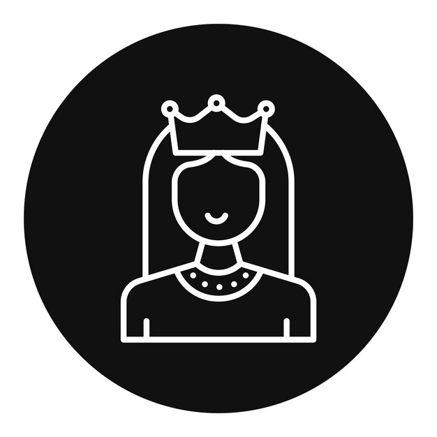 La imagen vectorial del icono de la reina se puede utilizar para los humanos