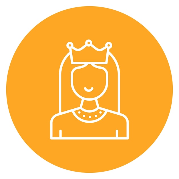 La imagen vectorial del icono de la reina se puede utilizar para los humanos