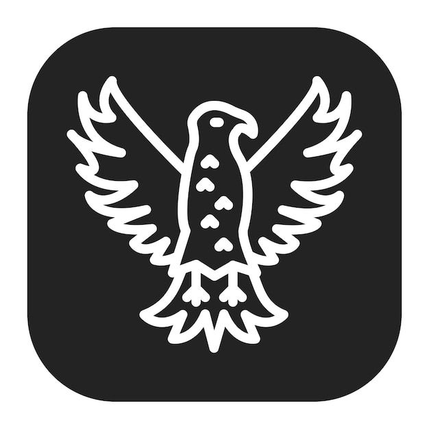 Imagen vectorial del icono del Reino del Halcón Se puede usar para el Imperio