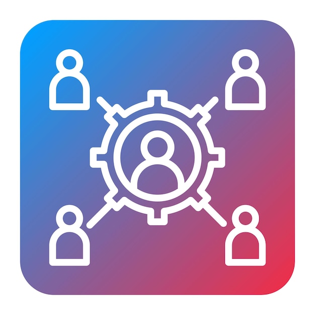 Imagen vectorial del icono de la relación con el proveedor Se puede utilizar para la fabricación y la distribución