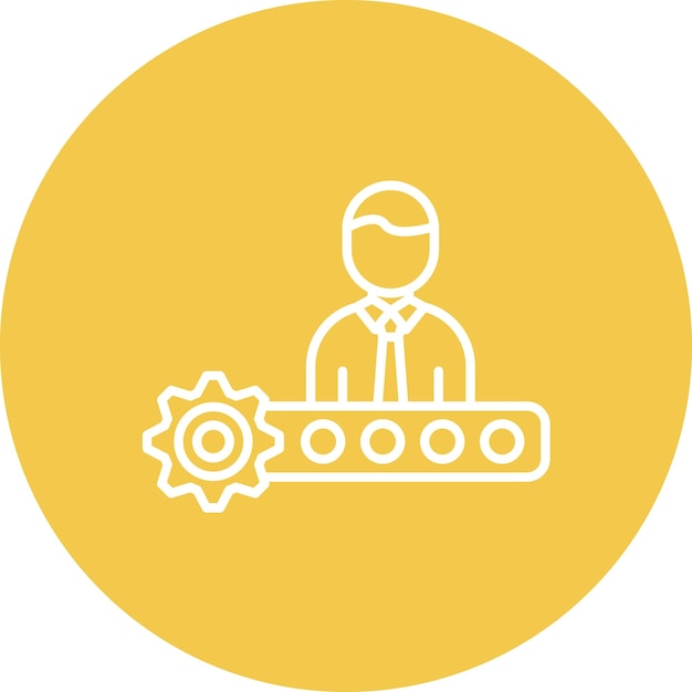 Imagen vectorial del icono de las relaciones laborales Puede utilizarse para los recursos humanos