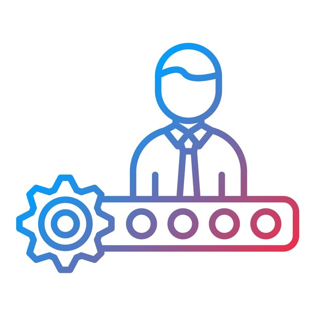 Imagen vectorial del icono de las relaciones laborales Puede utilizarse para los recursos humanos