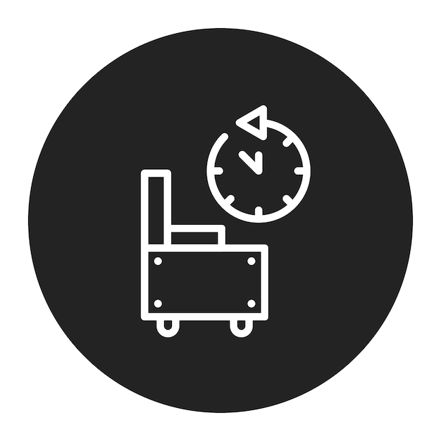 Imagen vectorial del icono de relajación del tiempo Se puede utilizar para la jubilación