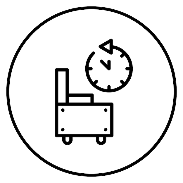 Imagen vectorial del icono de relajación del tiempo Se puede utilizar para la jubilación