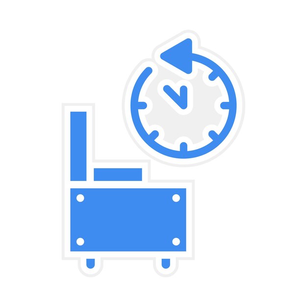 Imagen vectorial del icono de relajación del tiempo Se puede utilizar para la jubilación