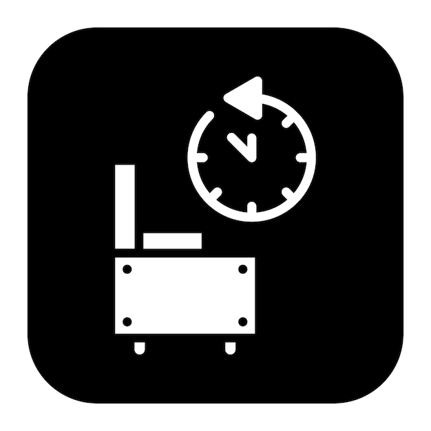 Imagen vectorial del icono de relajación del tiempo Se puede utilizar para la jubilación