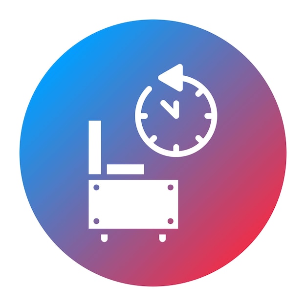Imagen vectorial del icono de relajación del tiempo Se puede utilizar para la jubilación