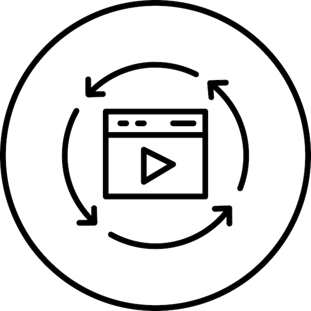 Imagen vectorial de icono de relevancia Se puede usar para Video Blog