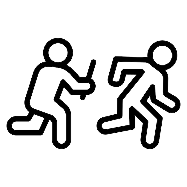 Imagen vectorial del icono de relevo de la carrera Se puede usar para atletismo