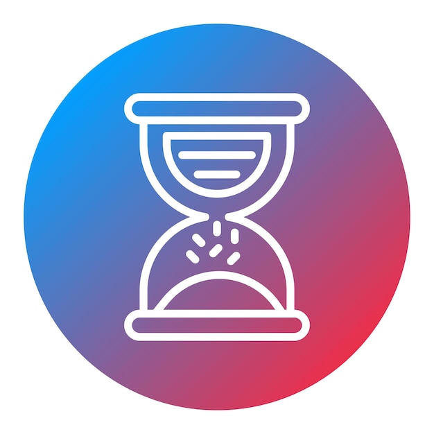 Imagen vectorial del icono del reloj de arena Se puede usar para el Año Nuevo Islámico