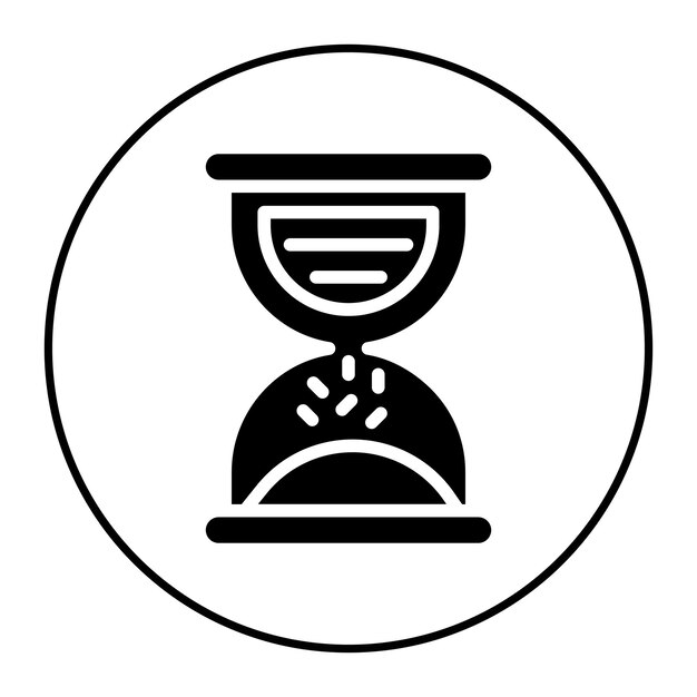 Imagen vectorial del icono del reloj de arena Se puede usar para el Año Nuevo Islámico