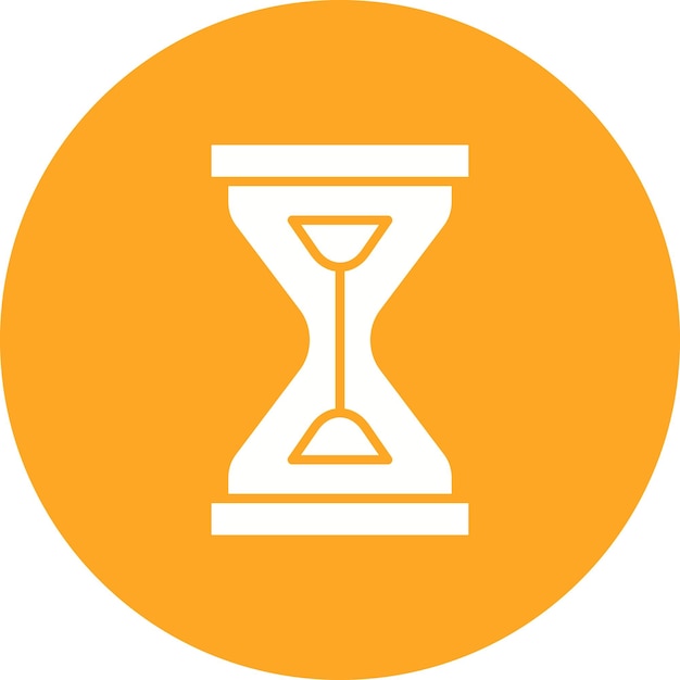 Imagen vectorial del icono del reloj de arena Se puede usar para el Año Nuevo
