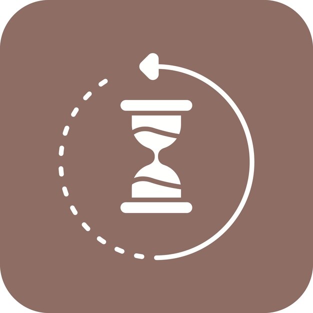 Imagen vectorial del icono de la reloj de arena Se puede usar para la hora y la fecha