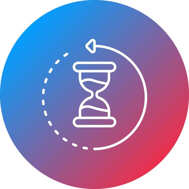 Imagen vectorial del icono de la reloj de arena Se puede usar para la hora y la fecha