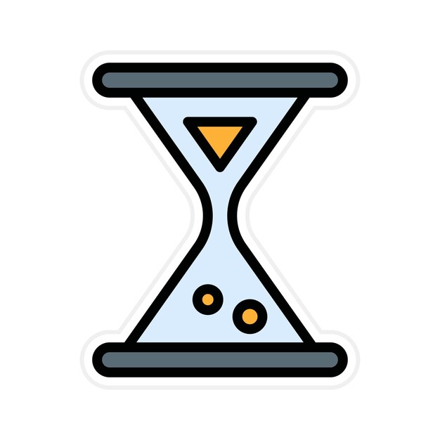 Imagen vectorial del icono del reloj de arena Se puede usar para logros