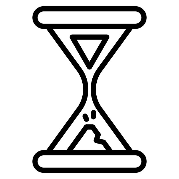 Imagen vectorial del icono de la reloj de arena Se puede utilizar para la Feria de Empleo