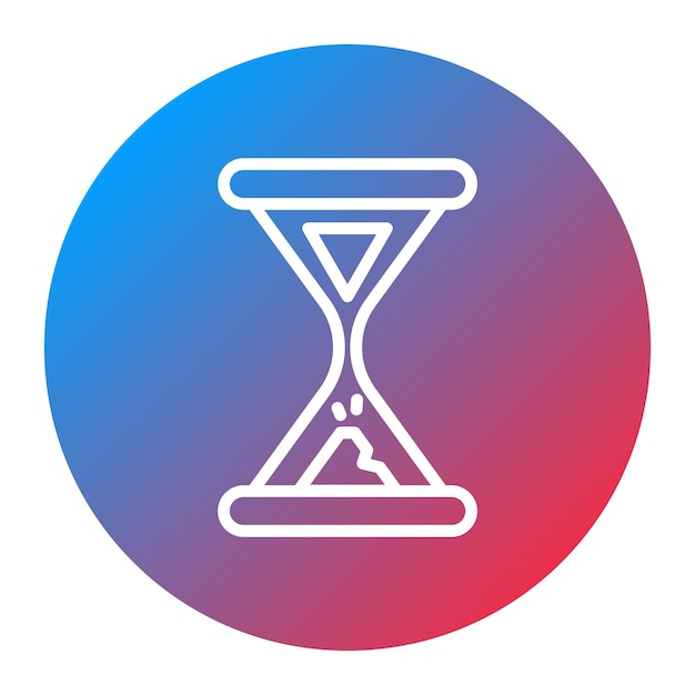Imagen vectorial del icono de la reloj de arena Se puede utilizar para la Feria de Empleo