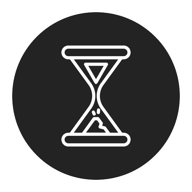 Imagen vectorial del icono de la reloj de arena Se puede utilizar para la Feria de Empleo
