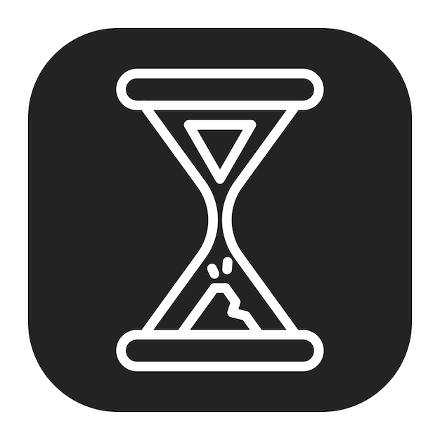 Imagen vectorial del icono de la reloj de arena Se puede utilizar para la Feria de Empleo