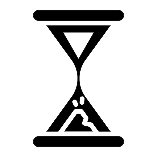 Imagen vectorial del icono de la reloj de arena Se puede utilizar para la Feria de Empleo