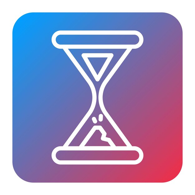 Imagen vectorial del icono de la reloj de arena Se puede utilizar para la Feria de Empleo