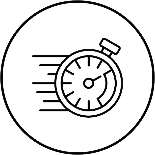 Imagen vectorial del icono del reloj de carreras Se puede usar para carreras automáticas