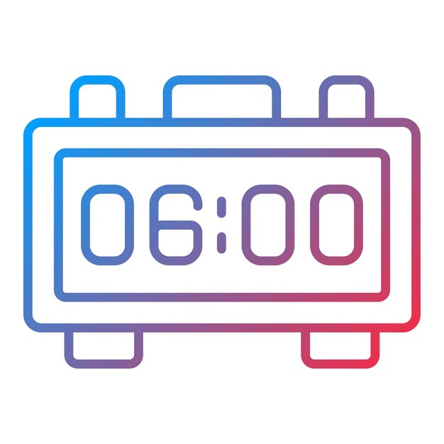 Imagen vectorial del icono del reloj digital Se puede utilizar para artículos para el hogar