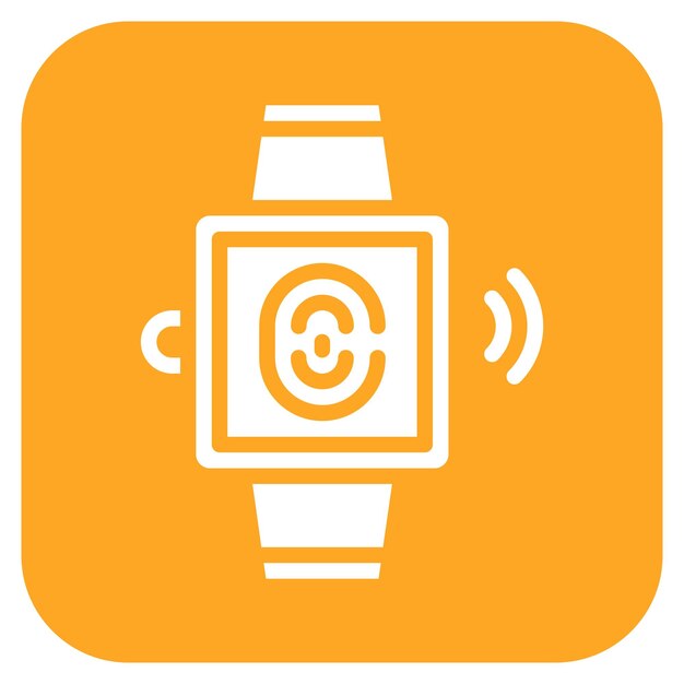 Imagen vectorial del icono del reloj inteligente biométrico Se puede utilizar para la biometría
