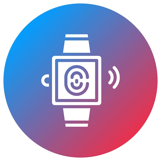 Imagen vectorial del icono del reloj inteligente biométrico Se puede utilizar para la biometría