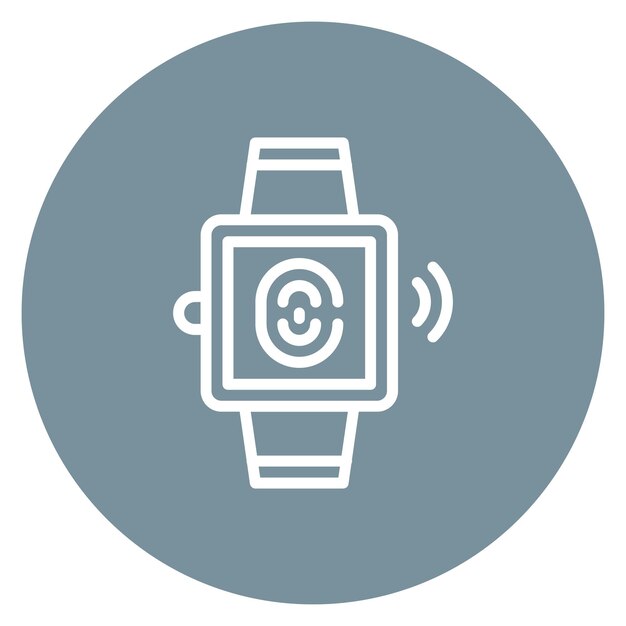Imagen vectorial del icono del reloj inteligente biométrico Se puede utilizar para la biometría