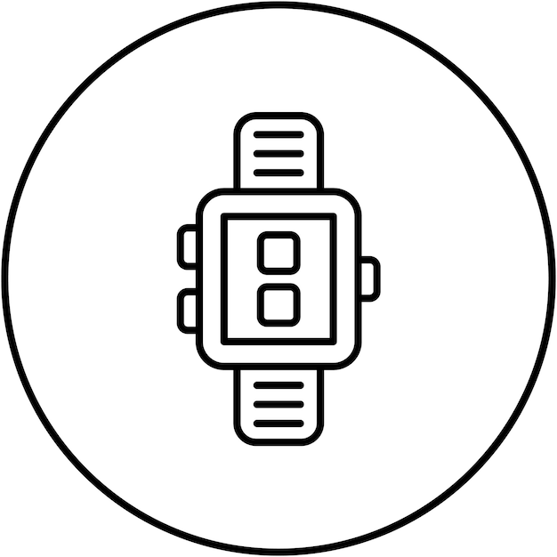 Imagen vectorial del icono del reloj inteligente Se puede usar para atletismo