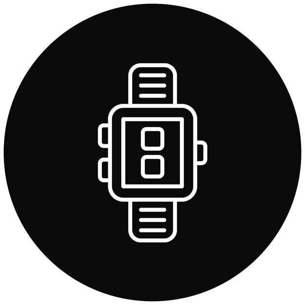 Imagen vectorial del icono del reloj inteligente Se puede usar para atletismo