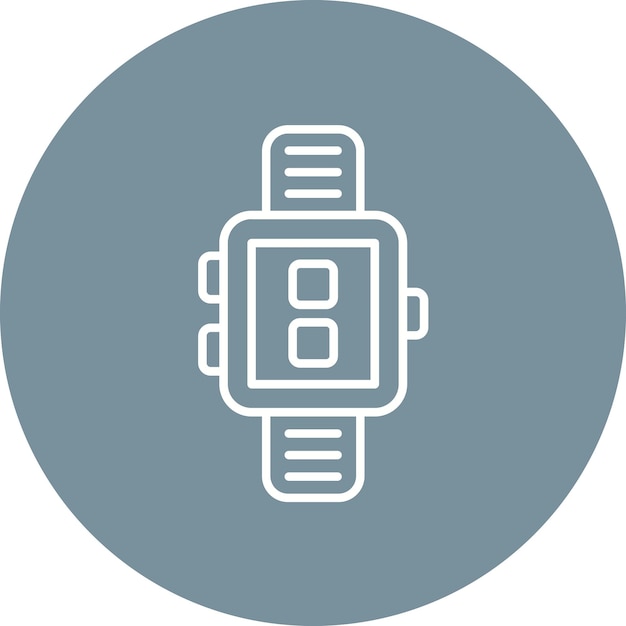 Imagen vectorial del icono del reloj inteligente Se puede usar para atletismo