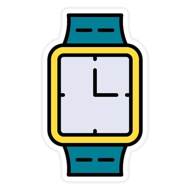 Imagen vectorial del icono del reloj inteligente Se puede usar para Pilates