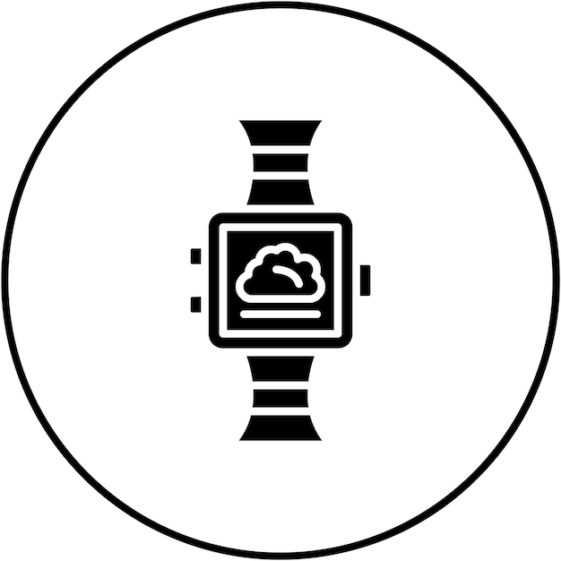 Imagen vectorial del icono del reloj inteligente puede usarse para el tiempo