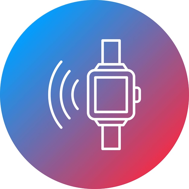 La imagen vectorial del icono del reloj inteligente se puede utilizar para la inteligencia artificial